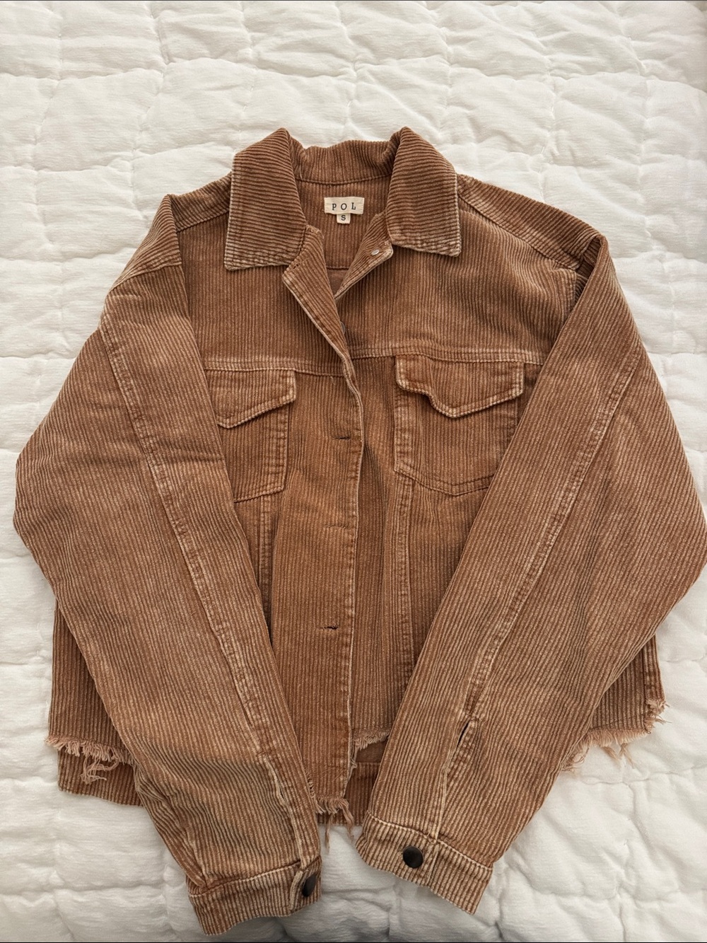 Corduroy Trucker Jacket in Warm Brown